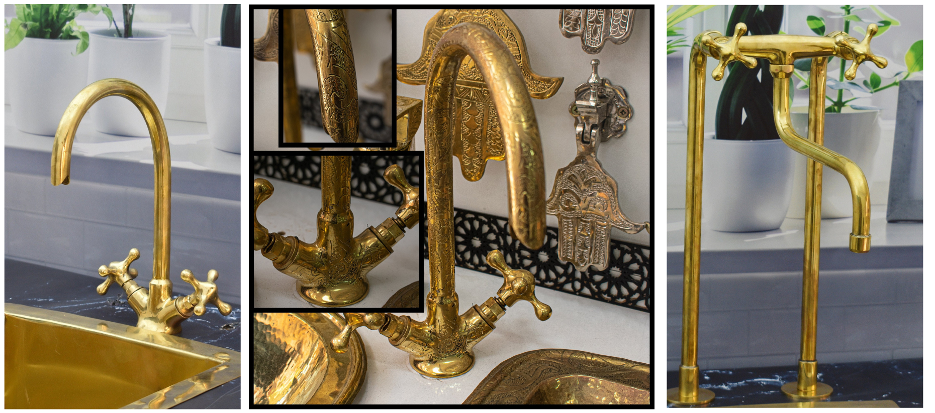 antique-brass-deck-mount-gooseneck-faucet-